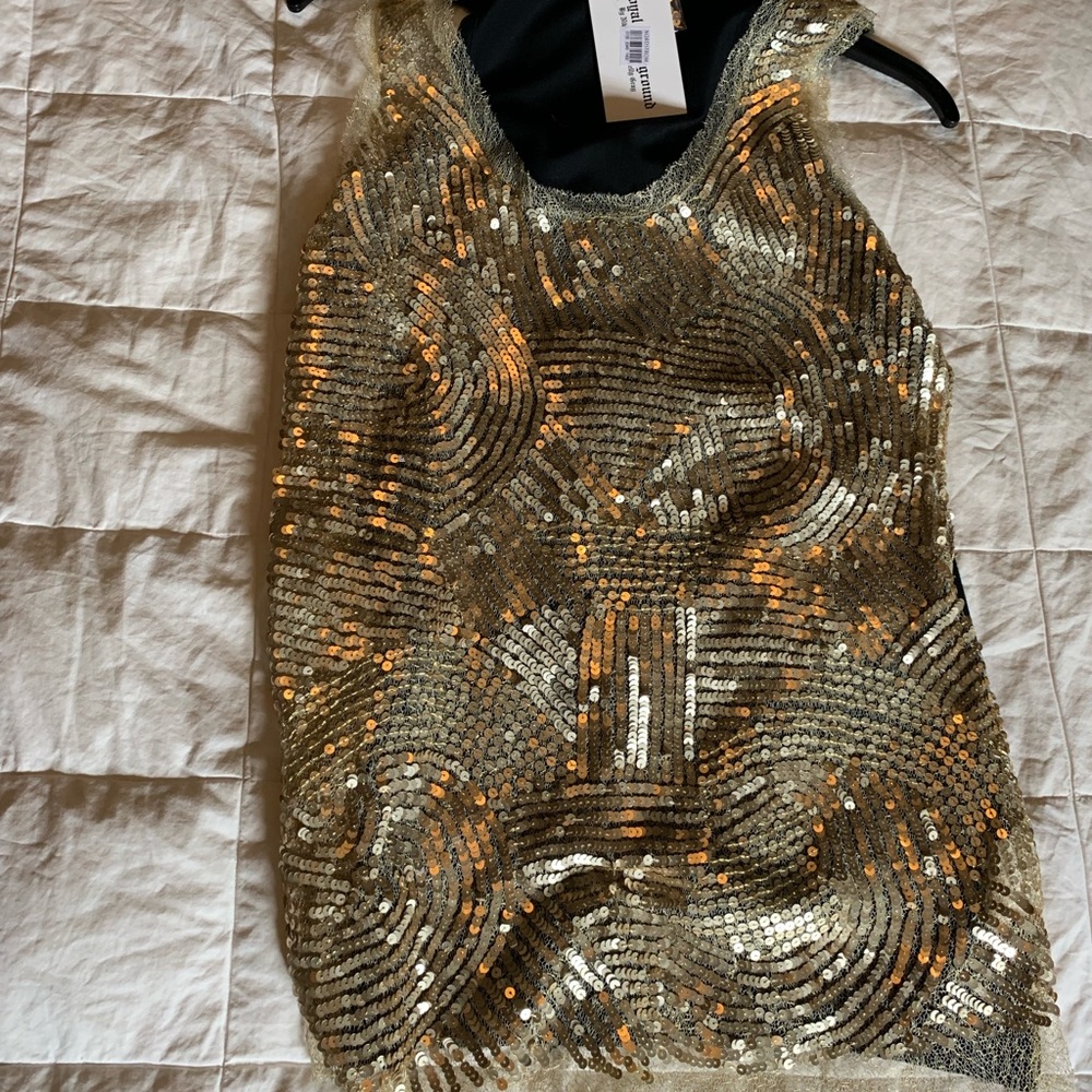 Sequin golden top